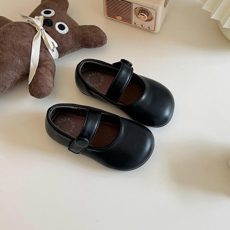 

Children s shoes for girls, British style small leather shoes, black new princess shoes, fashionable single shoes for little girls, performance shoes 23Inner Length14.0cm чёрный