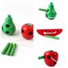 Wooden Worm Eat Fruit Educational Toy Pear Pear Funny Wooden Threading Toys  Kids Toys