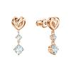 Swarovski Lifelong Heart Love Sparkling Romantic Knot Earrings Women Earrings White Rose-Gold 5517942