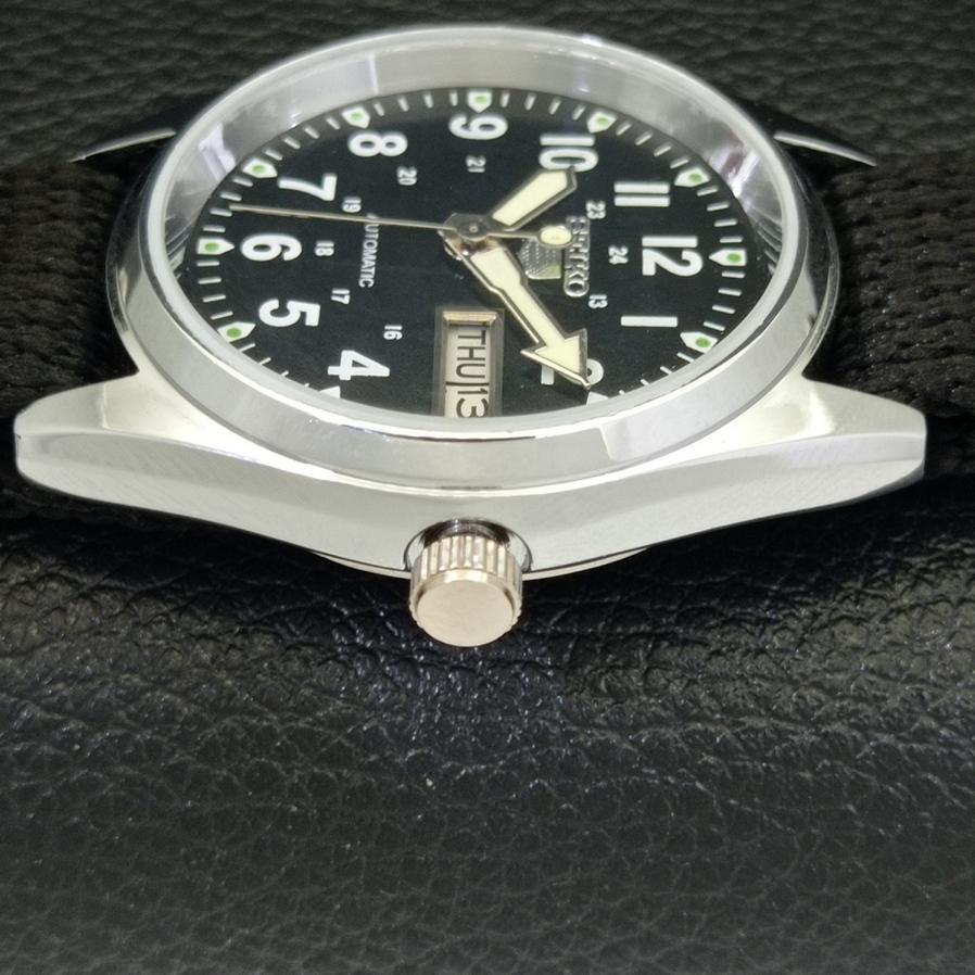 REFURBISHED JAPAN SEIKO 5 AUTOMATIC 6309A MENS BLACK DIAL WATCH A427318-2 QRL-a427318