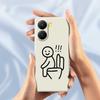 For Xiaomi Redmi Turbo 4 5G/Poco X7 Pro 5G Case Stickman Toilet Pattern Printing Straight Edge TPU Phone Back Cover