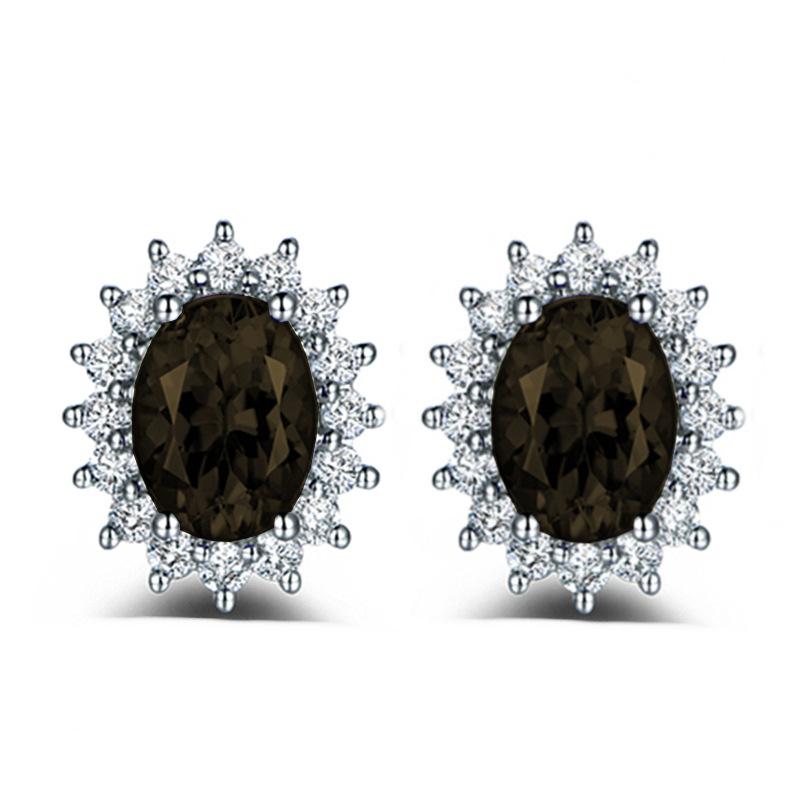 Orecchini Moda Lusso Girasole Caibao Incastonati di Diamanti