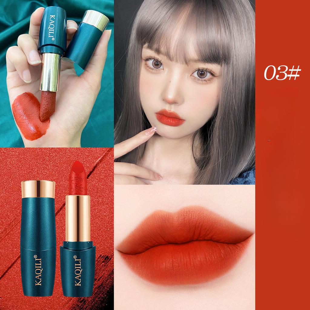 New Silk Smooth and Moisturizing Lipstick Velvet Matte Non Drying Whitening Carrot Color