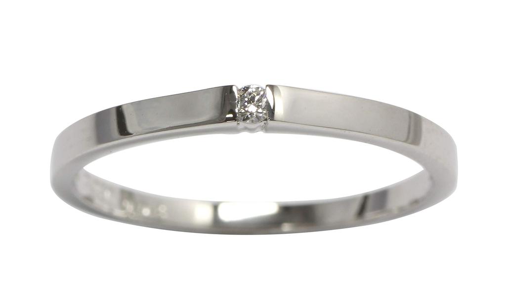 Haute platine Platinum 950 Ring with Diamond Japanese size pureté 0.02ct (r-hhrh-di, 16)