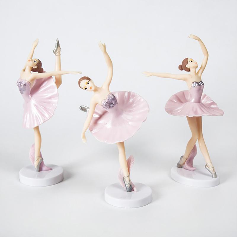 3 Stück Ballettmädchen Kuchen Tanzende Geburtstagsdeko Baby Mädchen Gastgeschenk Happy Birthday Deko