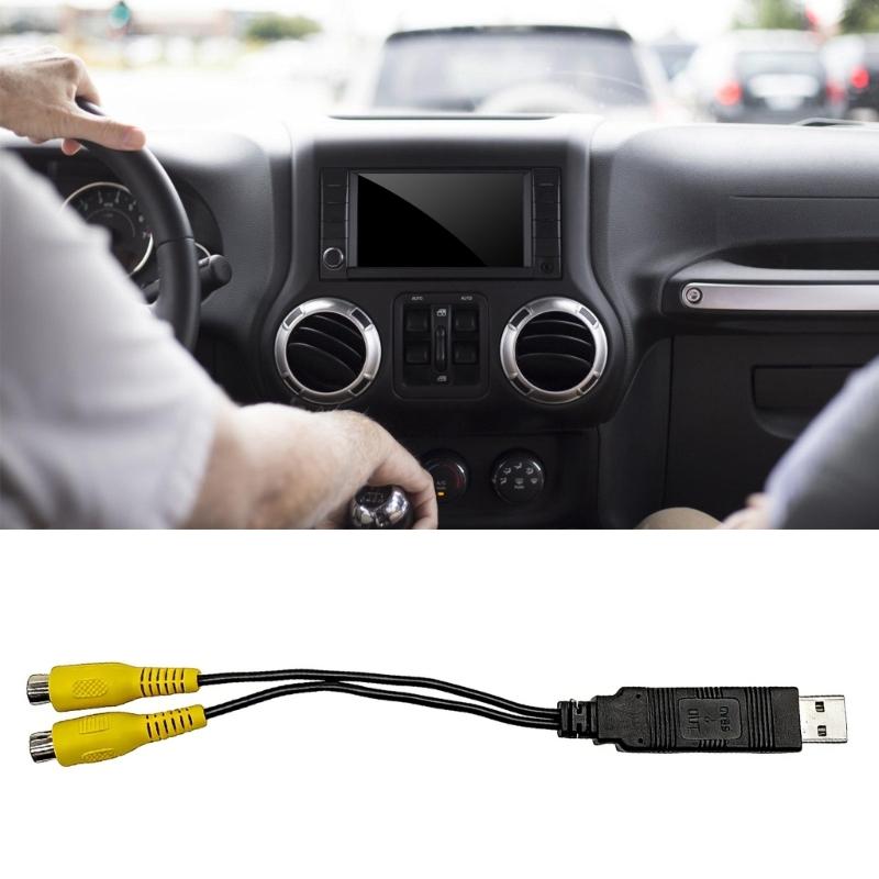 USB To CVBS Video Output Device For Vehicle Entertainment System With Jake To Headrest Display