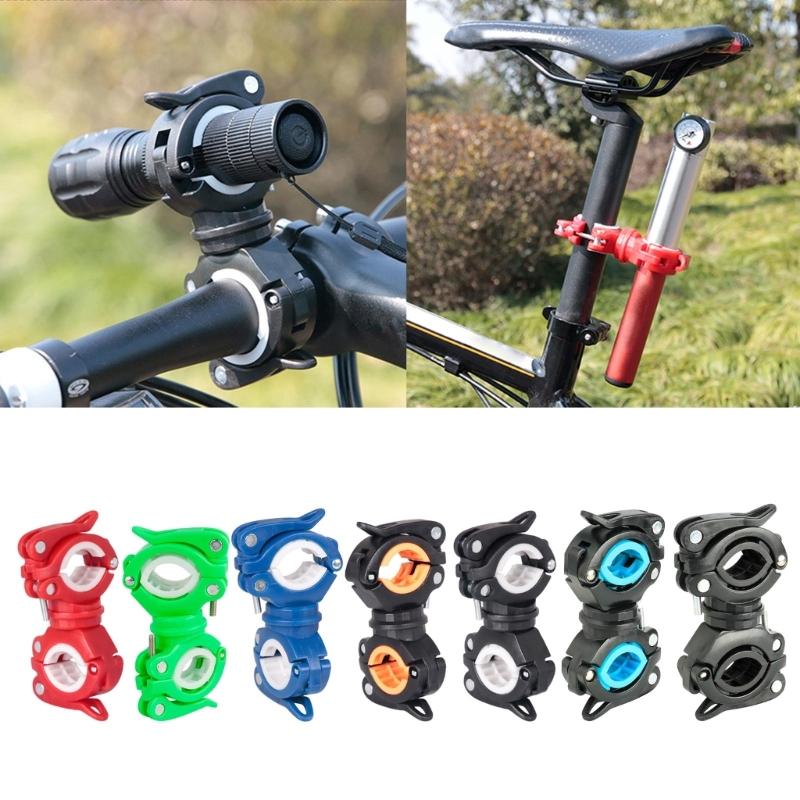 Flashlight Mount Holder,Universal Bicycle Led Light Mounting Holder 360°-Rotation Clip-Clamp for Flashlight,Cycling