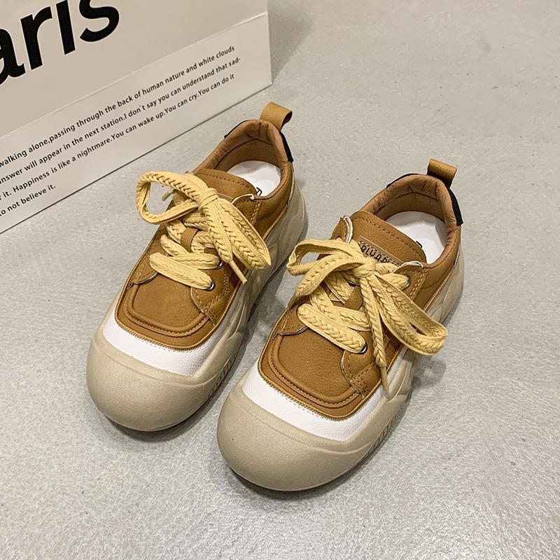 Popular dad shoes women's spring 2025 new breathable women's shoes retro versatile platform casual sports shoes tide