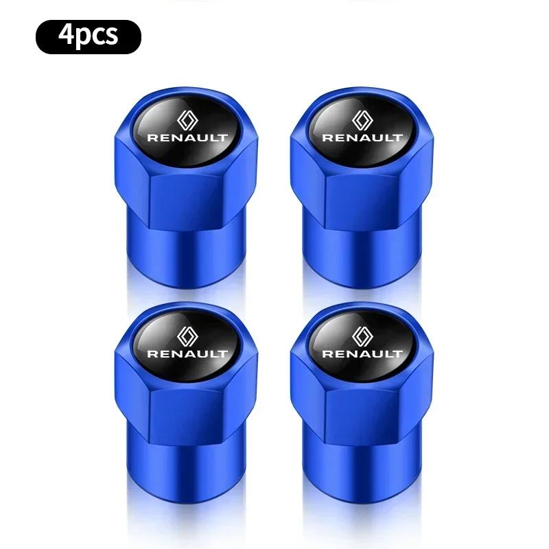 4PCS Car Tire Valve Caps Emblem Metal Cap Case Dust Covers Accessories For Renault Fluence Scenic Duster Logan Koleos Kadjar S666