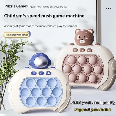 Pop Light Fidget Game Quick Push Bubble Game Handle Toys Boys & Girls Anti-Stress Toys with LED Game Machine Relieve Stress Toys