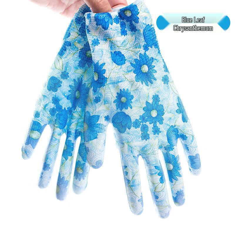 Baozhiyuan Women s Floral PU Coated Work Gloves