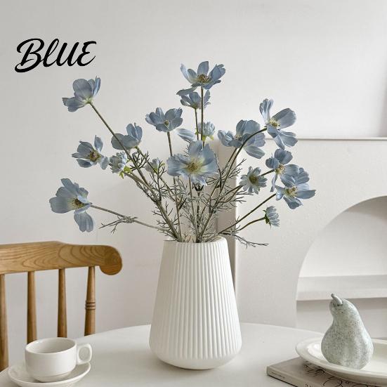 Long Lasting Floral Realistic Maintenance Cosmos Stem Flowers Decor Artificial Faux Fake Free Flowers for Dining Table Centerpieces Wedding