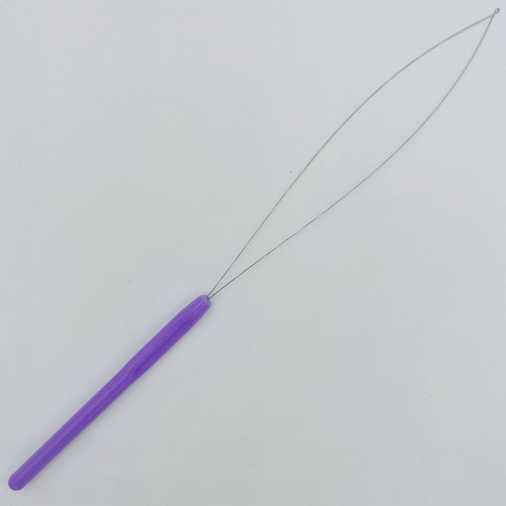 

40 шт. Пластиковая ручка петля игла для вытягивания микро кольцо для наращивания волос нитевдеватель