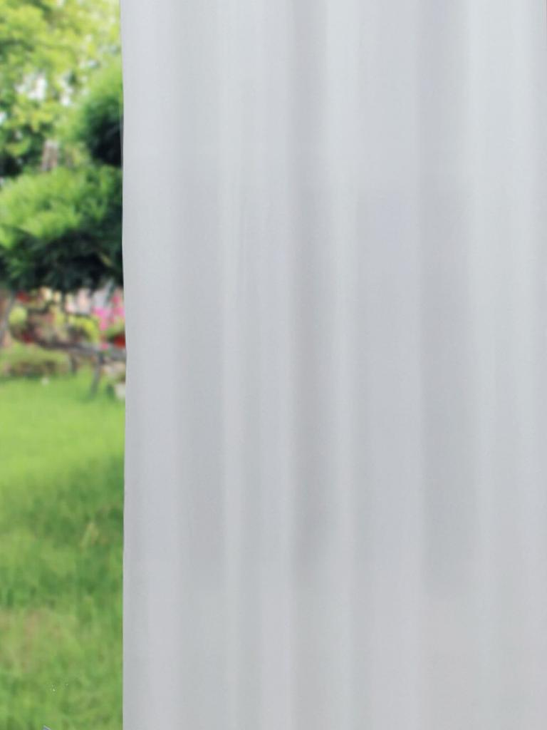 Su Geçirmez Dış Mekan Şeffaf Perde Panelleri Bahçe için Askılıklı İç Mekan Gizlilik Voile Perdeler