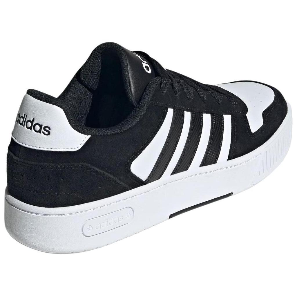 Adidas Neo D-Pad Leather Comfortable Versatile Non-Slip Wear-Resistant Low-Top Skate Shoes Unisex Sneakers Black JR8328