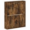 Wall Mounted Shoe Cabinet HAARLEM 71 X 17 X 86 Cm Smoked Oak