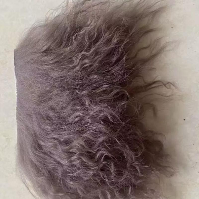 Mongolei Fell Schaffell Wolle Extensions Haarsträhne Lockige Textur Lockige Haarverlängerungen Strapazierfähig Lammfell Fell Puppe Spielzeug Zubehör