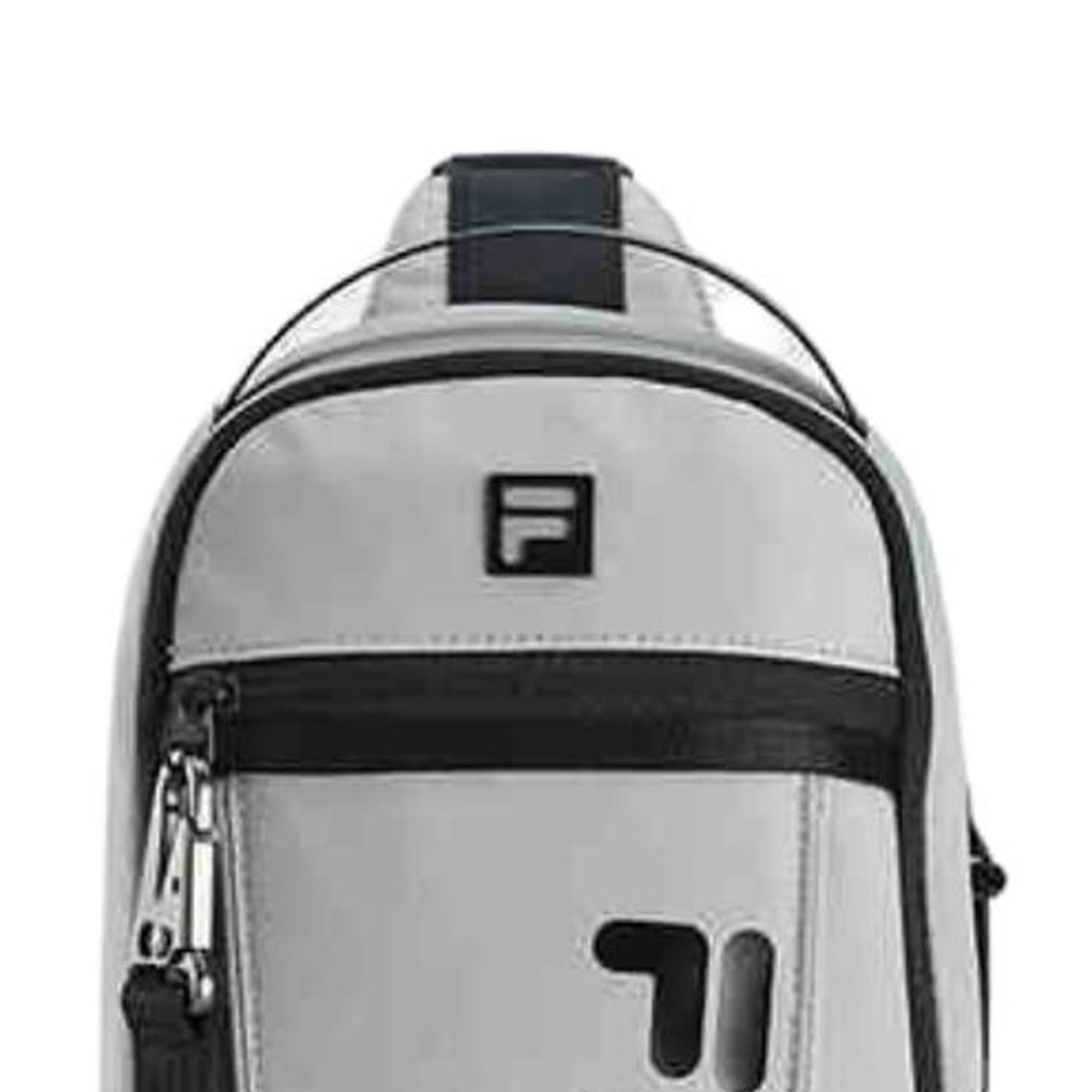 Fila Fitness Series Fashion Versatile Casual Fabric Handheld Shoulder Crossbody Chest Bag Mini Unisex Bags Smoke-Gray A13M511102FGY