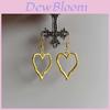 Heart Shaped Silver Earrings With Alloy Handcrafted Design For Women