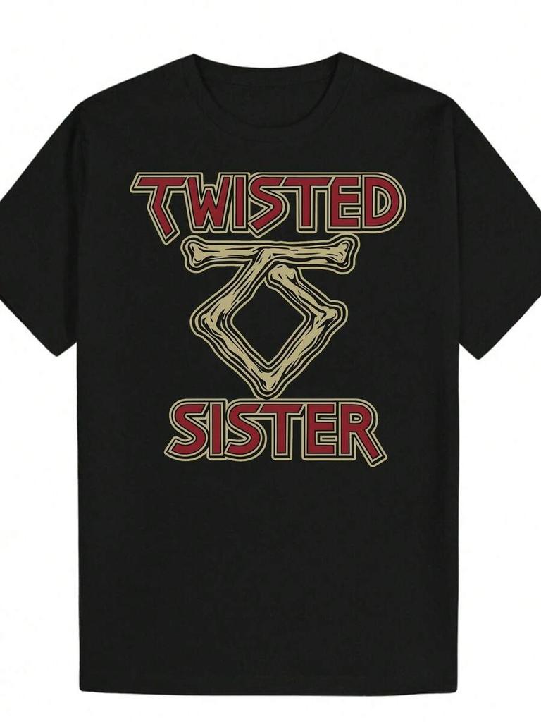 Unisex tričko s potiskem - Nápis TWISTED SISTER