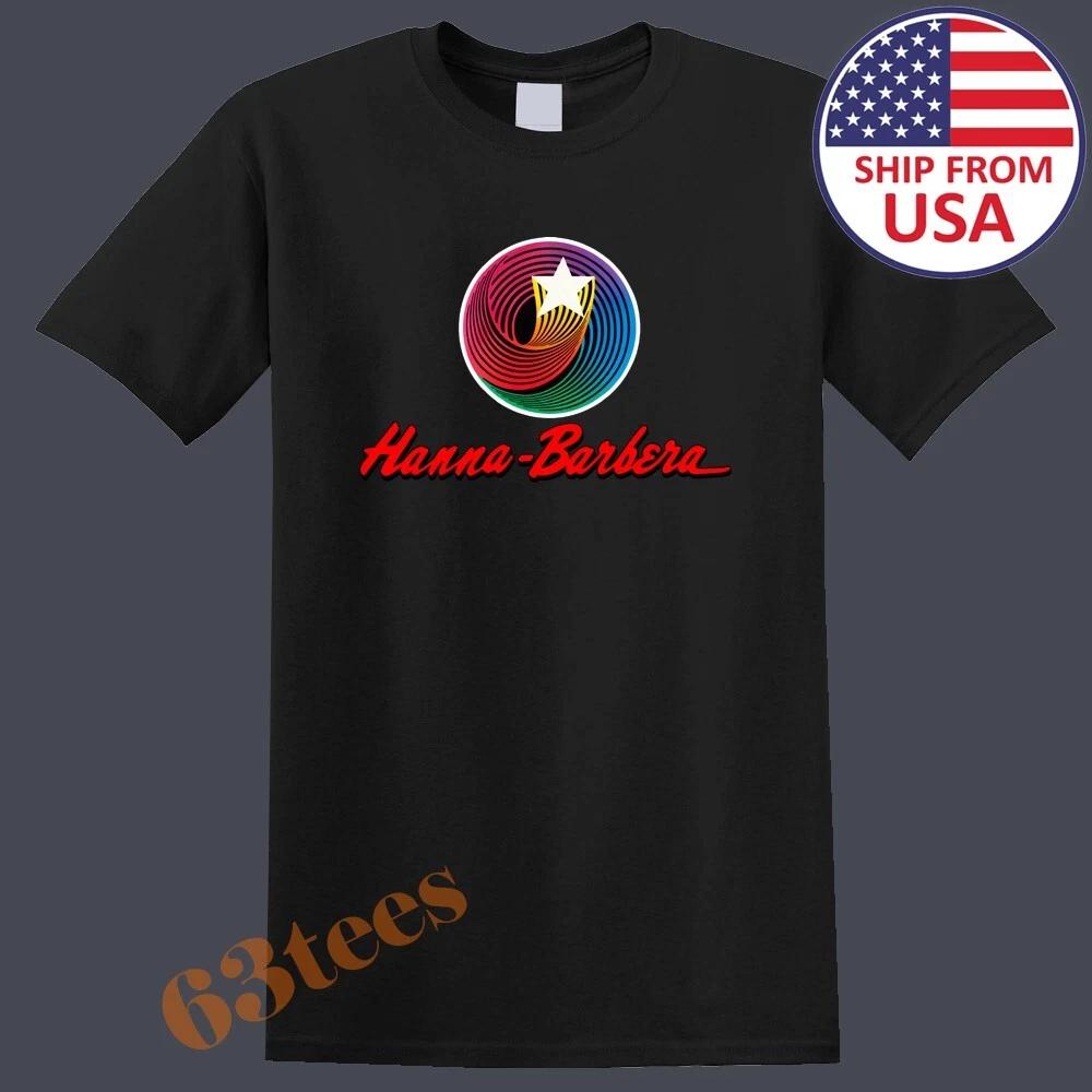 Hanna Barbera Animation Company Men s T-Shirt Women s Tee Top Unisex Black Size S to 3XL S