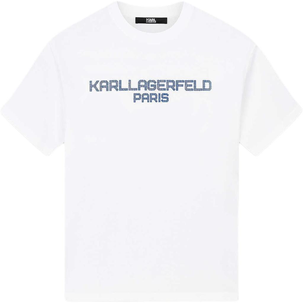 Karl Lagerfeld T-Shirts Men's White Crew Neck Moderate Other 241N1715100