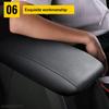 AOMSAZTO Armrest Covers For Corolla 2014- Black Console Cushion For Corolla