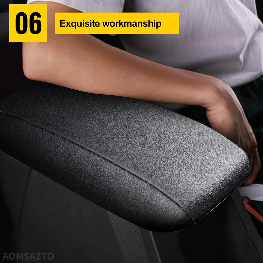 AOMSAZTO Armrest Covers For Corolla 2014- Black Console Cushion For Corolla