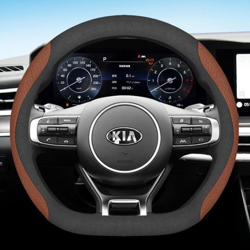 Housse de volant de voiture pour Kia Sportage EV9 Bongo 3 Ceed Stonic Proceed Sorento Niro Soul Carnival Stinger Rio Accessoires