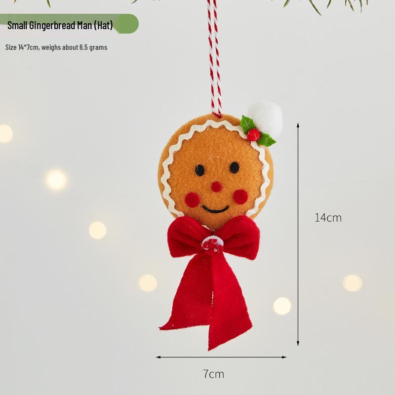 

2026 Christmas Cute Plush Angel Elf Tree Ornament Pendant Small Gingerbread with Hat как