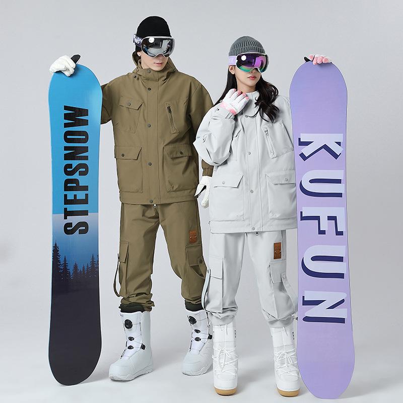 Trendy Outdoor Hooded Jacket & Pants Set - Three-Proof, Casual Sportswear for Couples, Ideal for Spring & Autumn.