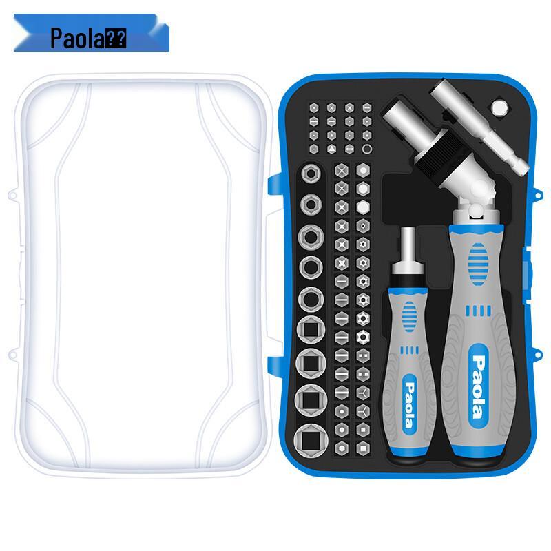 Paola 62-in-1 Ratchet Screwdriver Repair Tool Kit 62 Pieces