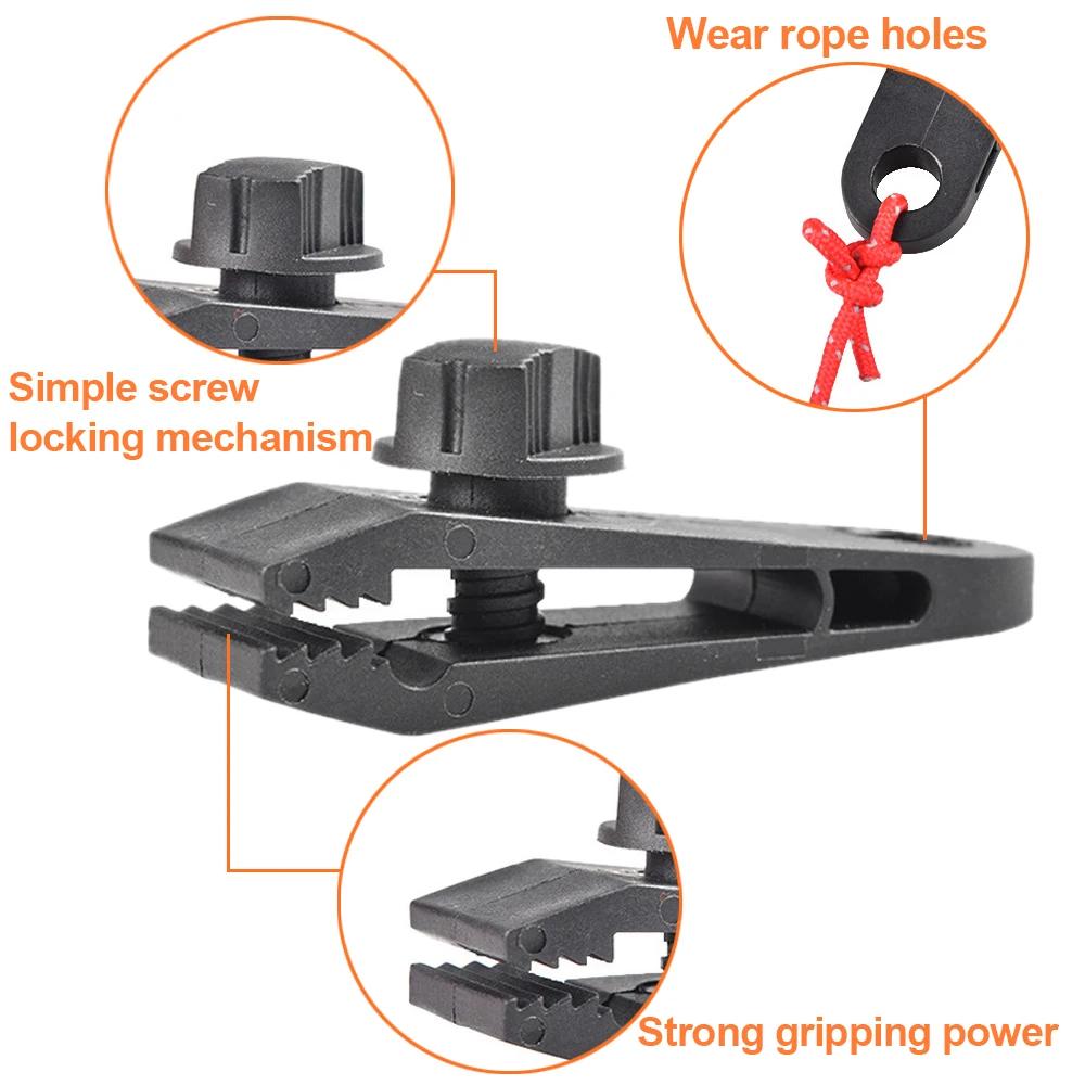 

Tarp Clips Heavy Duty Lock Grip Tarp Clamps Awning Cord Clip Pool Tent Fasteners Heavy Duty Clips Holder Gust Guard Cover Clamp