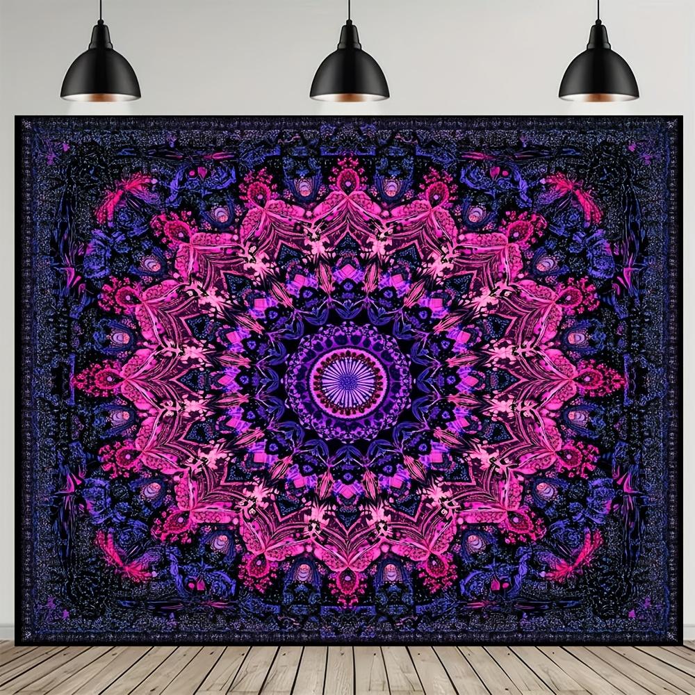 1 piece, vibrant Bohemian Mandala tapestry - blue and red patterns, suitable for indoor/outdoor decoration 150X100