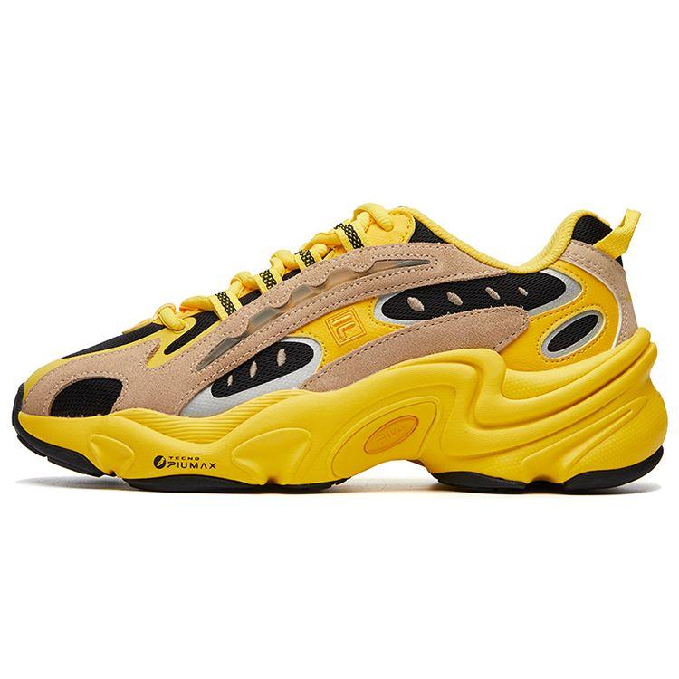 Phillip Lim X Fila 3.1  Pantera Fabric Synthetic Leather Versatile Casual Low-Top Lifestyle Shoes Women Sneakers Black Yellow F12W111129FFF