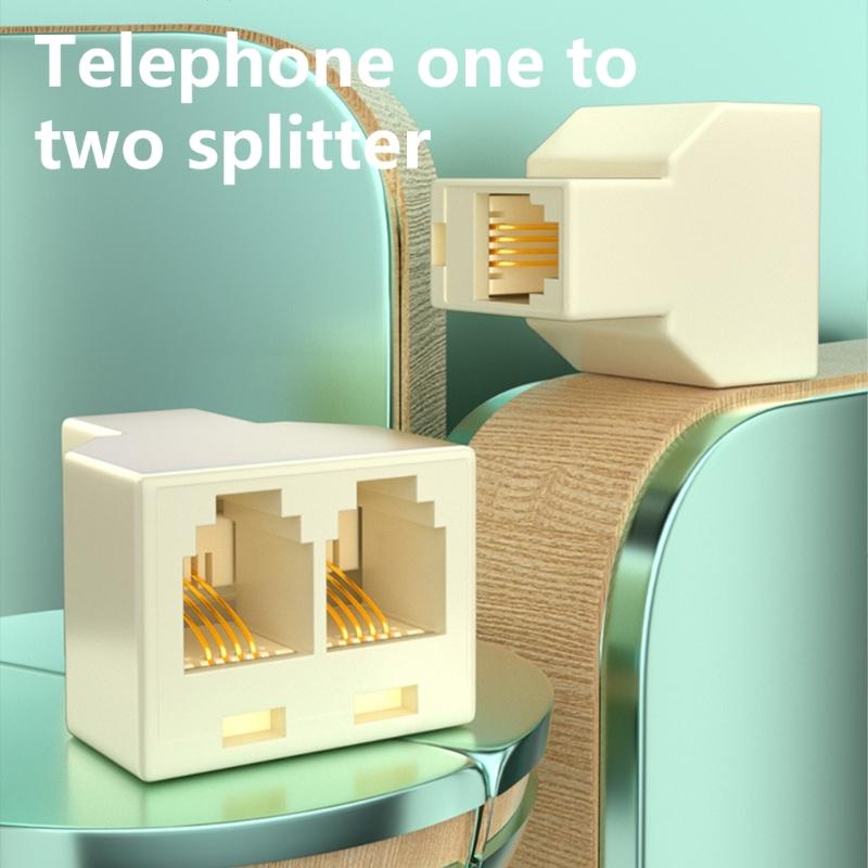 Compactly RJ11 Phone Splitter Telephone Connectors Two Devices On Single Line Ensuring Clear &Stable Call Quality