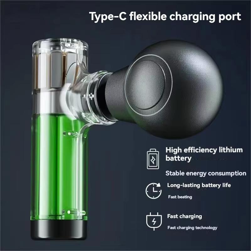 Deep Tissue Massage Gun Handheld Percussion Massager Ultra Compact Design for Body Back Neck Muscle Pain Relief Rechargeable