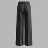 High Waist Wide Leg Dress Pants for Women Business Casual Trousers with Button Closure and Belt Loops Suitable for Office and Daily Wear