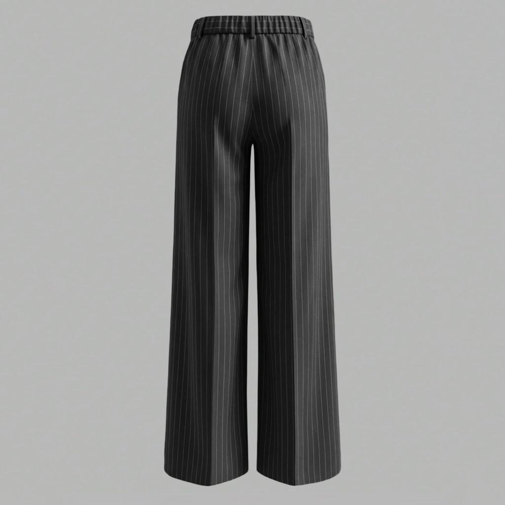 High Waist Wide Leg Dress Pants for Women Business Casual Trousers with Button Closure and Belt Loops Suitable for Office and Daily Wear