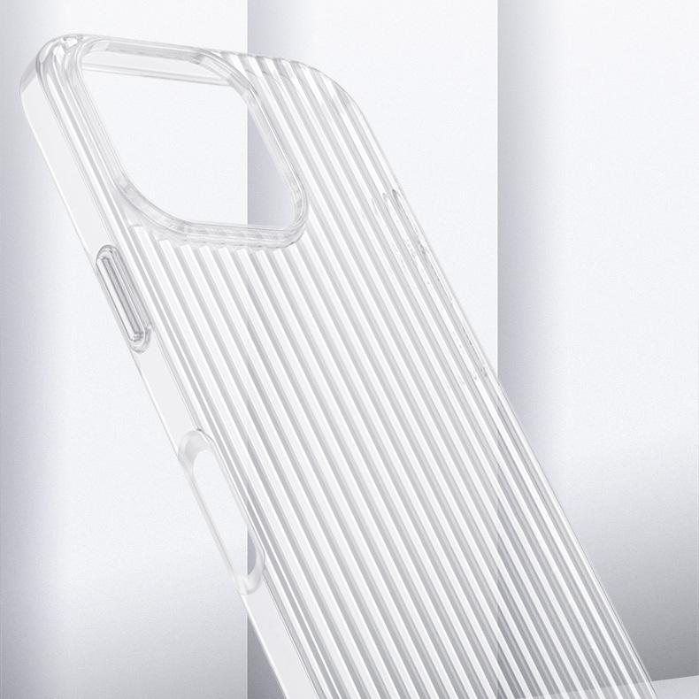 Applicable to Apple 17proMax matte corrugated pattern mobile phone case iPhone16 ultra-thin ice mist 15 anti-drop protective case