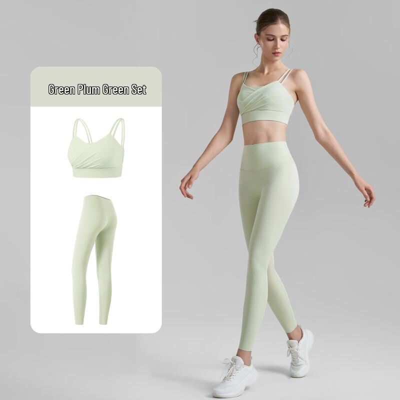 

Women s Pleated Mesh Yoga Fitness Set M