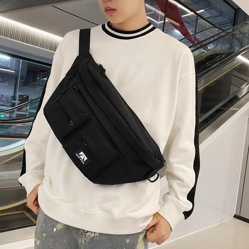 Simple and Spacious Street Trend Men's Crossbody Bag, Fashionable and Sporty Casual Women's Bag