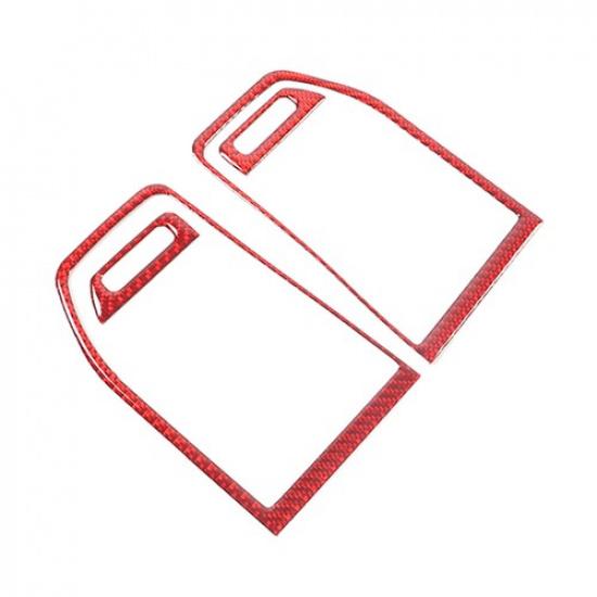 Red Carbon Fiber Center Console Side Air Vent Sticker For Nissan Titan 2016-23