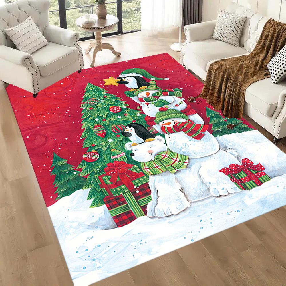 Christmas 216 Floor Rug Office Rug Design for Kitchen Living Rooms Hallway Outdoor Anti-slip Rug Decorate Offices Gift for Festivals