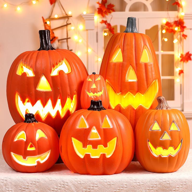 Halloween Glowing Pumpkin Lanterns for Shopping Mall Decor and Courtyard Ornaments