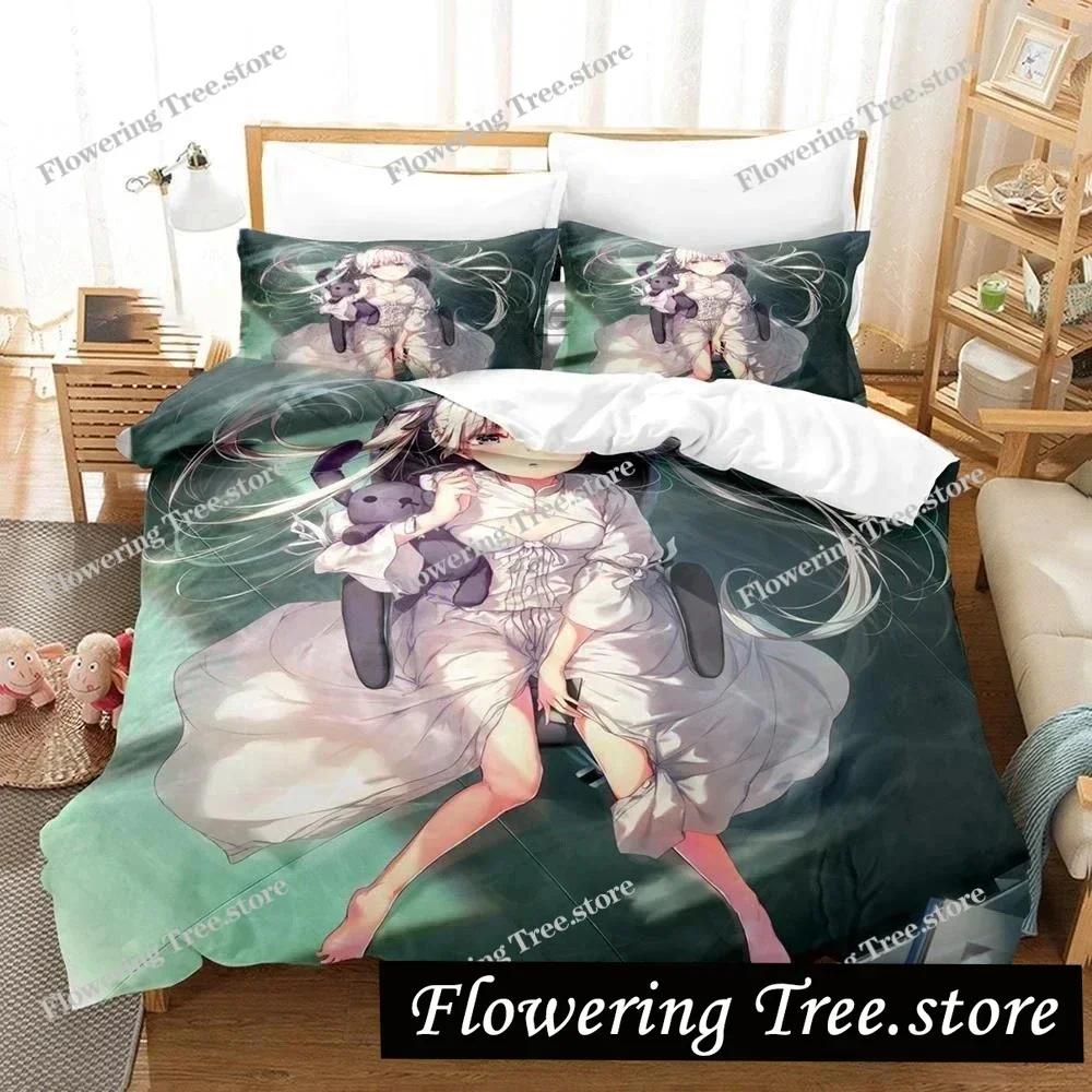 3D Printed Yosuga No Sora Kasugano Bedding Set Anime Duvet Cover Double Twin Full Queen King Adult Kids Quilt Cover029963