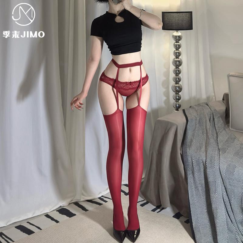 Sex Underwear New D Sexy Oily Suspender Integrated Socks Horse Oil Anti-hook Stockings Women's Pure Desire Sexy Stockings