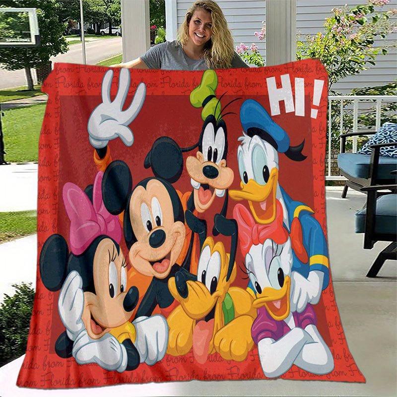 Mickey and Minnie Cartoon Blanket, Short Plush Cute Warm Blanket, Living Room Home Decoration Sofa Four Seasons Travel