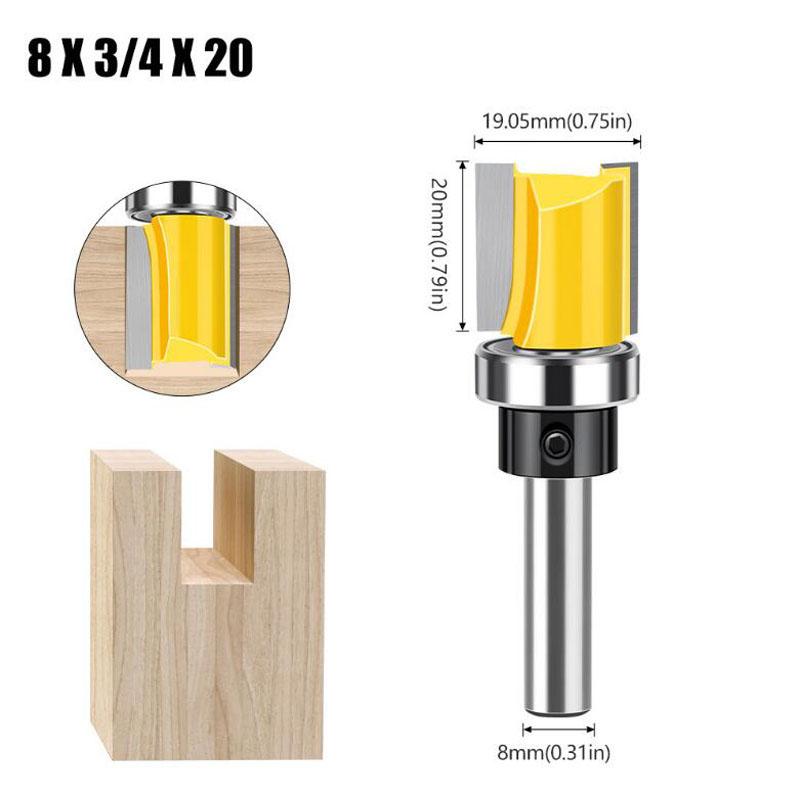 8mm Shank Straight Bit Tungsten Carbide Double Flute Router Bits Milling Cutter For Wood Woodwork Tool Router Bit