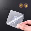 100/10pcs Self-Adhesive Hook Strong Adhesive Picture Frame Nails Hooks Transparent Seamless Wall Hangers Hanging Clock